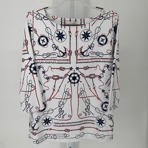 Excellent Condition•Charter Club Nautical Long Sleeve Top. Sz XL